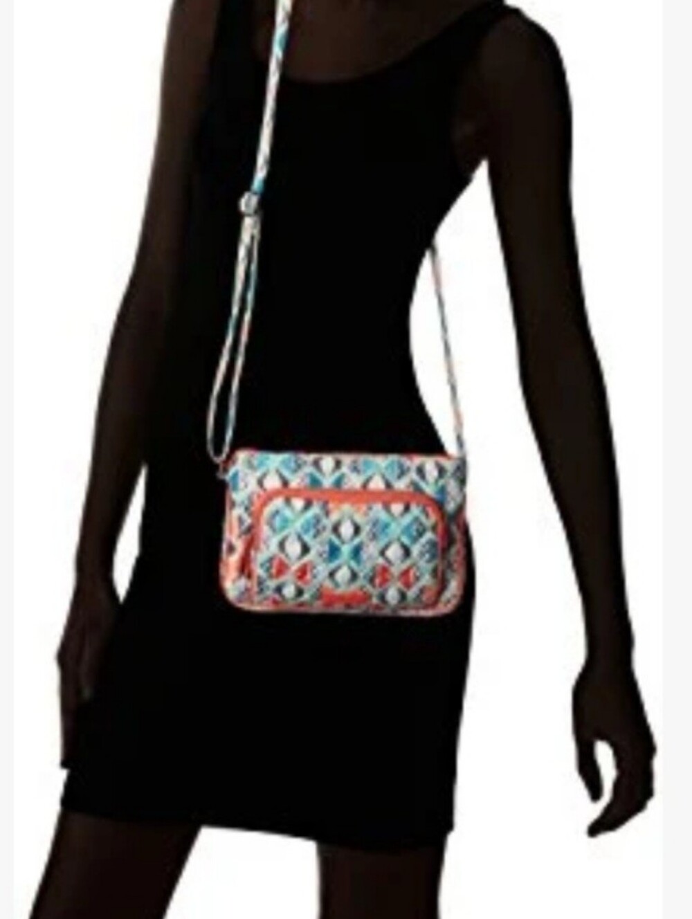 NWT Vera Bradley Iconic RFID Little Hipster Go Fish Pattern Crossbody Bag - Picture 4 of 13